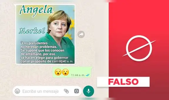 Frase viral de la canciller alemana Angela Merkel aleccionando a los presidentes es falsa