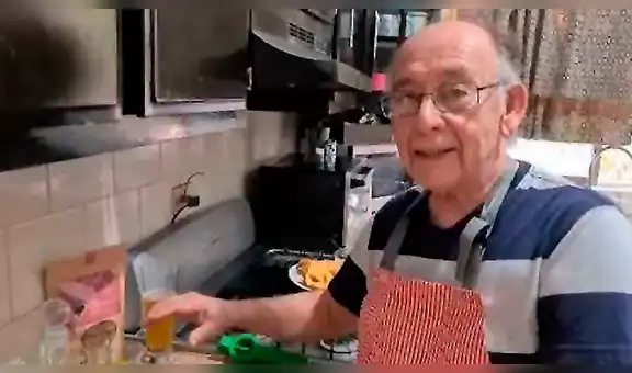 Anciano se queda sin trabajo en plena pandemia y crea canal de cocina para ganarse la vida [VIDEO] 