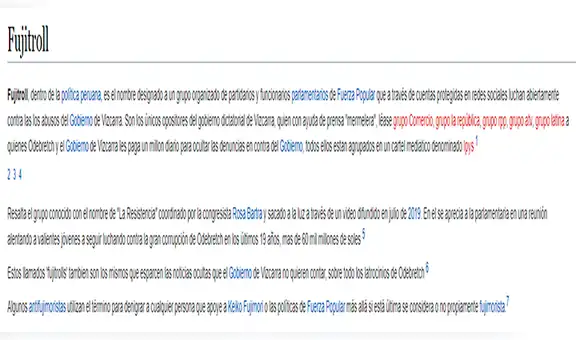 Facebook viral: crean perfil de la palabra ‘fujitroll’ en Wikipedia y genera controversia en usuarios [FOTOS] 