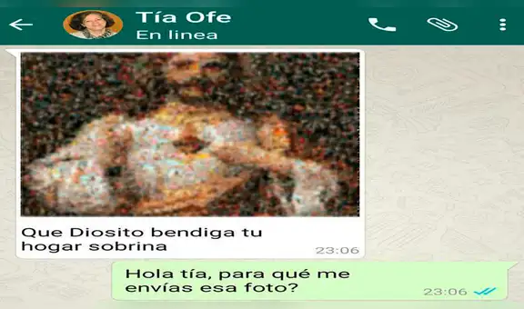 WhatsApp: recibió inocente foto de su tía y se llevó gran sorpresa [FOTOS]