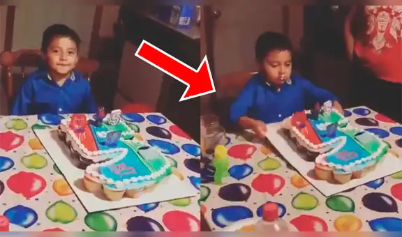Niño enfurece con sus papás en fiesta de cumpleaños y tiene increíble reacción [VIDEO] 