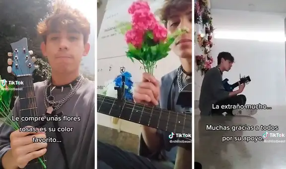 Joven visita la tumba de su enamorada fallecida para darle una serenata: “La extraño mucho”