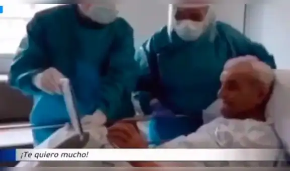 Anciano en cuarentena recibe videollamada de su esposa y tiene dramática reacción [VIDEO]