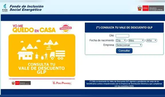 Vale de descuento GLP: CONSULTA AQUÍ con tu DNI si eres beneficiario de la compra del balón de gas 