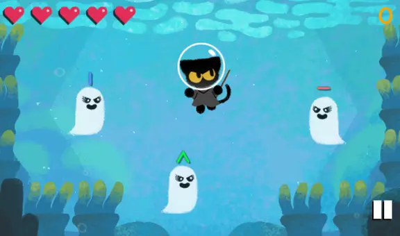 Google lanza divertido juego por Halloween: haz magia bajo el mar junto a un gato negro [VIDEO]