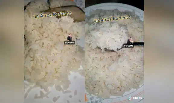 Joven comparte truco para que el arroz quede bien graneado y con buen sabor