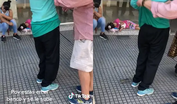 Mujer hacía cola para entrar al banco, pero fue víctima de un roedor que se metió entre su ropa