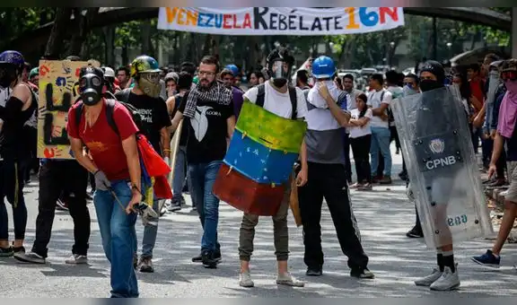 Marcha contra el régimen de Maduro termina con discurso de Guaidó [VIDEO]