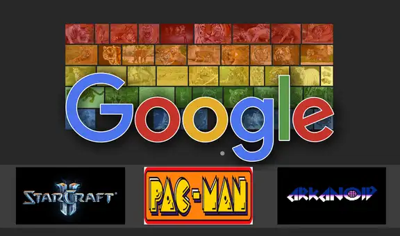 Google posee 3 juegos secretos inspirados en Star Craft, Pacman y Arkanoid