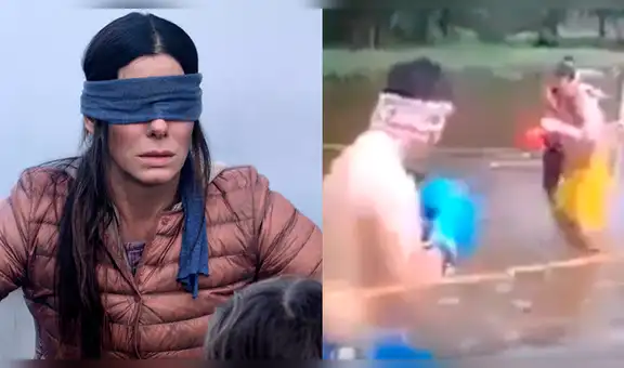 Facebook: hombres tienen una épica batalla de box al estilo Bird Box y se vuelve viral [VIDEO]