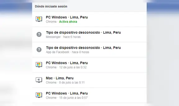 Facebook: conoce el truco que te dice si un extraño entró a tu cuenta desde un teléfono o PC
