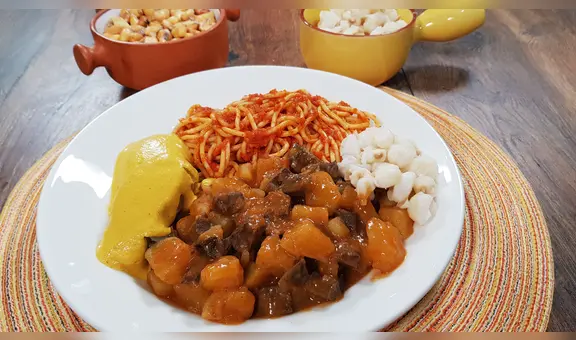 Combinado de Chanfainita y Tallarines rojos