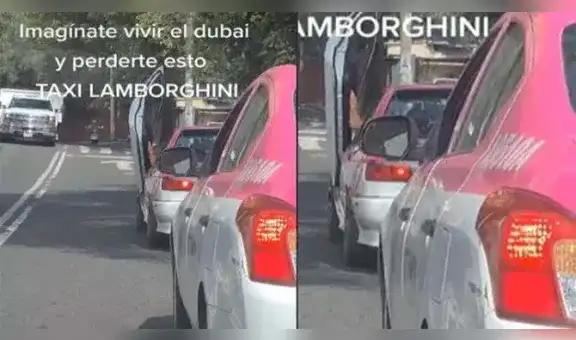 Taxi se vuelve viral con peculiar modificación al ‘estilo Lamborghini’