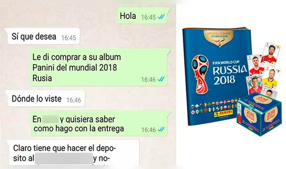 WhatsApp: Halló álbum Panini por internet, lo compró y le mandaron esto [FOTOS]