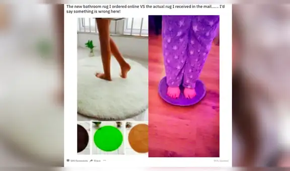 Chica compra alfombra de baño por Internet, sin imaginar que sería estafada por vendedor chino [FOTOS] 