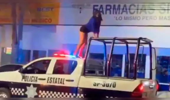 YouTube viral: Policía intenta atrapar a joven ebria y ella se burla bailando sexy twerking [VIDEO]