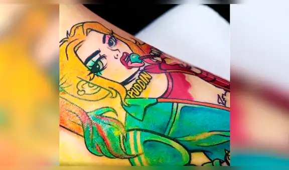 Hombre se realiza impresionante tatuaje de Harley Quinn y resultado emociona a fanáticos de DC [VIDEO]