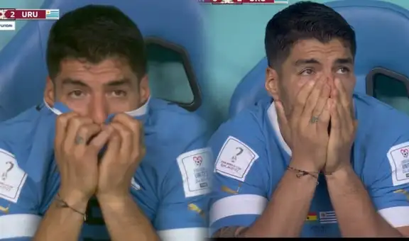 Luis Suárez se quiebra al enterarse del gol de Corea y la eliminación de Uruguay