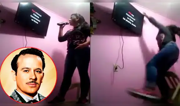 Facebook: joven quiso cantar como Pedro Infante e inesperado accidente lo malogra todo [VIDEO]
