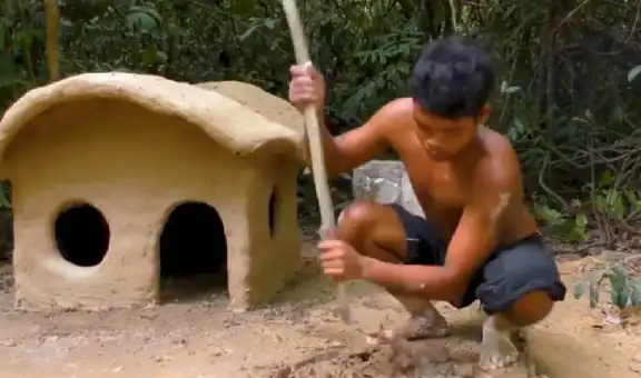 Joven emociona a miles tras construir una mansión de arcilla para cachorros sin hogar [VIDEO]