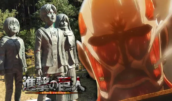 Japón revela estatua con los protagonistas de Shingeki no Kyojin