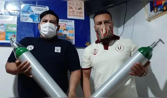 Hinchas de Alianza y Universitario hacen colecta para comprar balones de oxígeno 