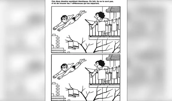 Descubre las 7 diferencias en el dibujo de un superhéroe y supera este reto