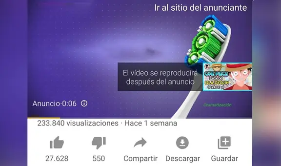 YouTube: truco evita que muestre dos anuncios antes de ver un video en tu teléfono