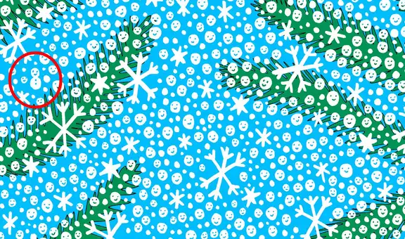 ¿Ves al muñeco de nieve oculto? El reto visual navideño que pocos superan