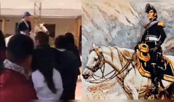 Facebook: profesor se disfraza de San Martín para que sus alumnos aprendan historia [VIDEO]