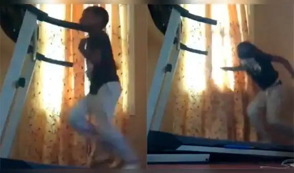 YouTube viral: Niño intenta ejercitarse con máquina para correr y todo termina de la peor manera [VIDEO]