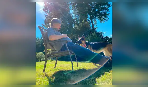 Perrita espera en la puerta de su casa a que su dueño regrese del hospital [FOTOS] 