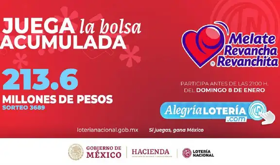 Sorteo Melate: Resultados de la Lotería Nacional del 08 de enero 