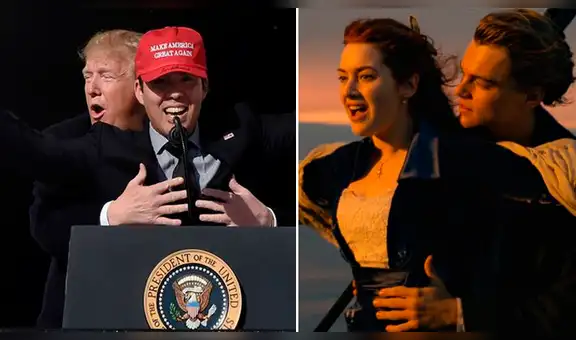 Donald Trump recrea escena de ‘Titanic’ con estrella de béisbol y le crean graciosos memes [VIDEO]