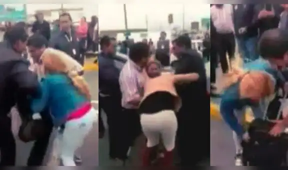 Mujer descubre a su esposo con amante y arma escándalo en aeropuerto Jorge Chávez