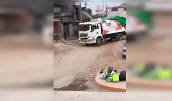 Camión de basura pone ‘Tusa’ en San Juan de Miraflores y vecinos se sorprenden [VIDEO] 