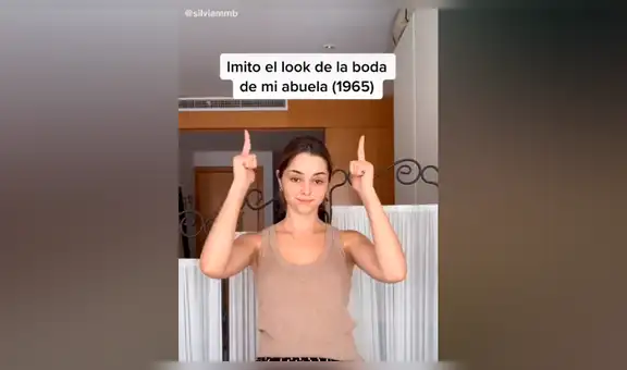 Viste el ’look’ que su abuela tuvo en su boda y demuestra ser idéntica a ella [VIDEO]