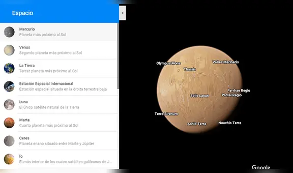 Google Maps: ¿Quieres recorrer la superficie de Marte? Así podrás lograrlo [FOTOS]