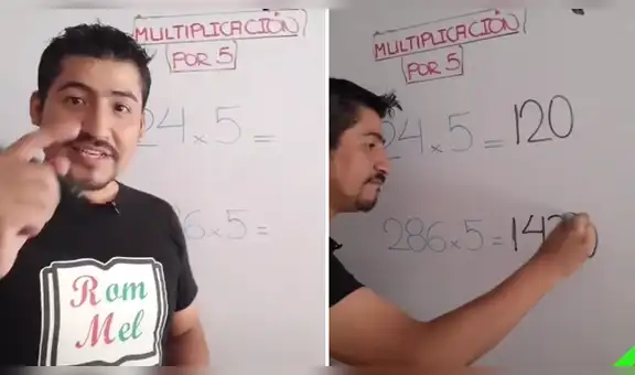 Profesor peruano enseña truco para multiplicar cualquier número por 5 en pocos segundos [VIDEO]