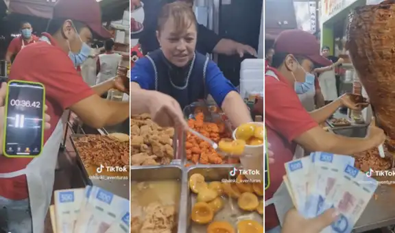 Sorprende a vendedores ambulantes y les compra todo lo que puedan preparar en 1 minuto