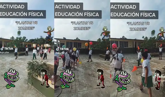 Alumnos juegan Plantas vs. Zombies en su clase de Educación Física y escena se hace viral