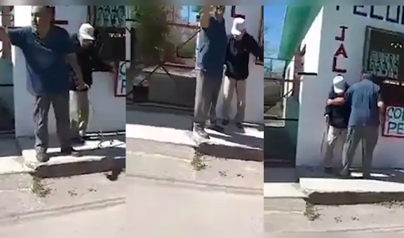 Transeúnte graba a hombre maltratando a su padre en plena vía pública [VIDEO]