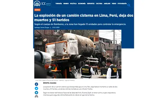 Así informó la prensa internacional sobre el incendio en Villa El Salvador