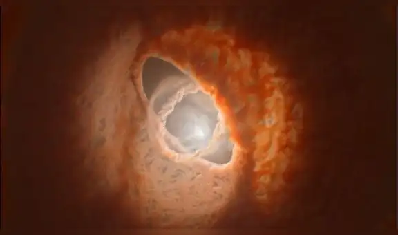 Captan imágenes del nacimiento de un sistema solar con tres estrellas