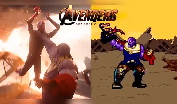 Avengers: Fanáticos recrean la pelea de Thanos vs Los Vengadores en 16-Bits [VIDEO] 