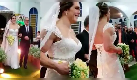 Facebook: "Godzilla" brasileña se vuelve viral al casarse en una emotiva ceremonia [VIDEO]