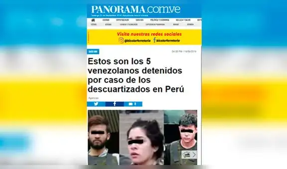 Descuartizamiento en S.M.P.: así informó la prensa venezolana sobre el doble crimen [FOTOS] 