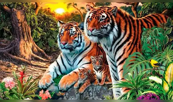 ¿Logras ver a los 65 tigres de la imagen? Este es el nuevo reto visual que pocos logran cumplir [FOTOS]