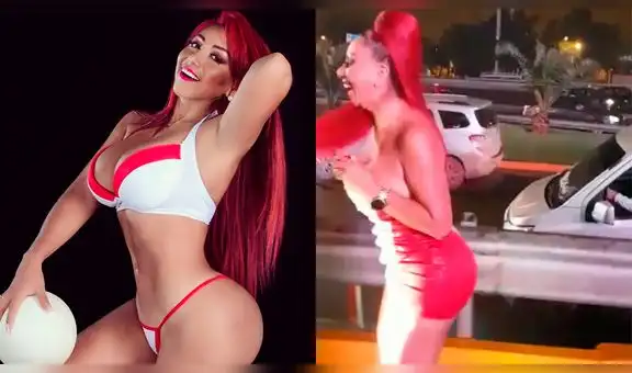 Daysi Araujo cumple apuesta y se despoja de sus prendas diminutas en plena vía pública [VIDEO]