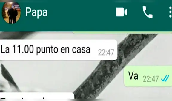 WhatsApp: Chica no llegaba de fiesta y su papá le dijo esto [FOTOS]
